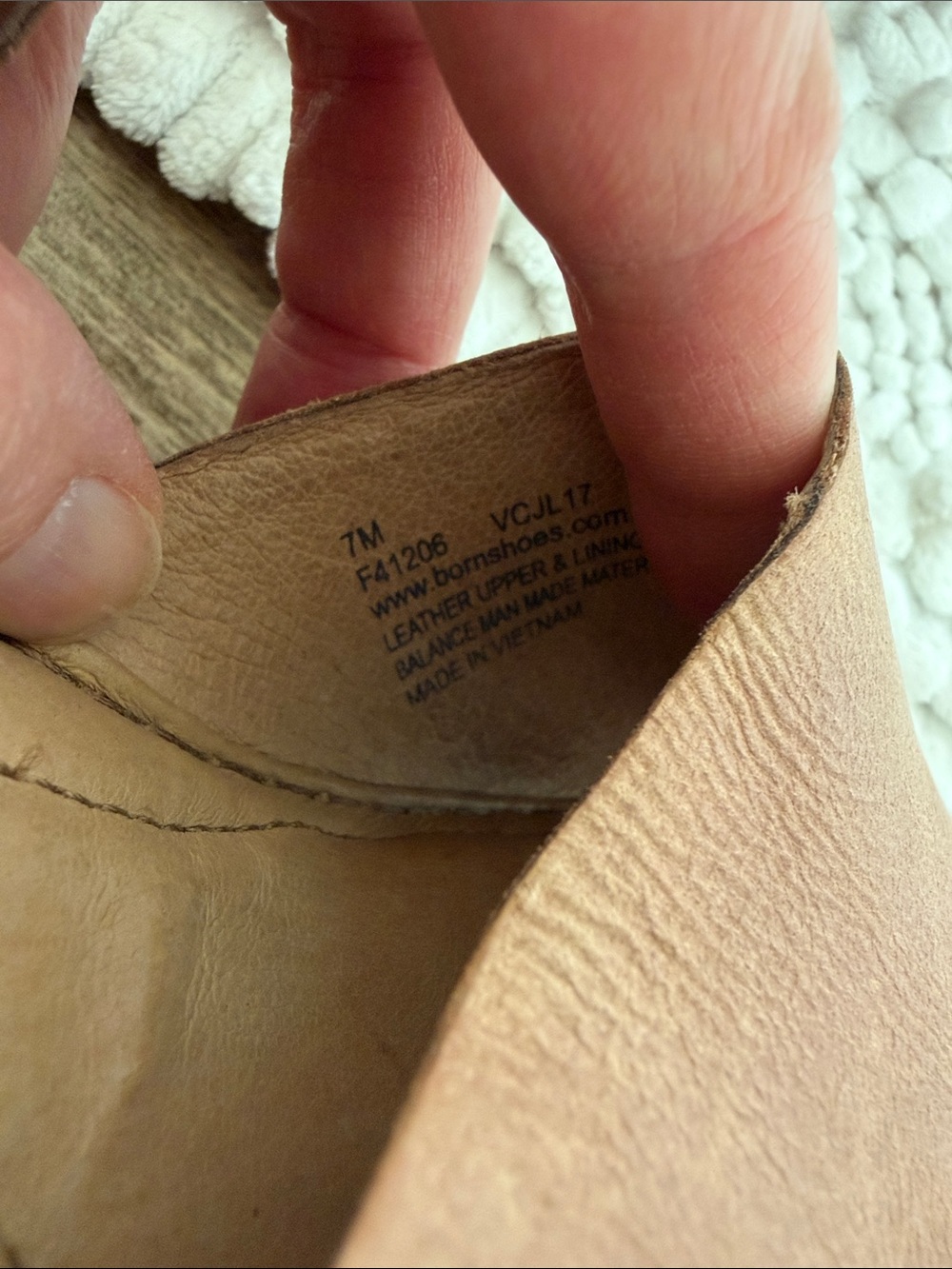 BORN leather sandal wedge heels size 7 brown cushioned insole - Picture 5 of 6